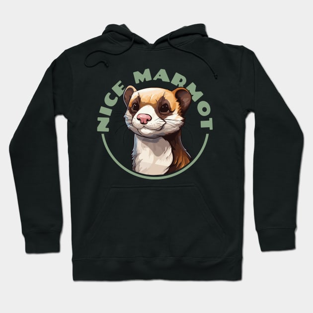 Nice Marmot Funny ferret Big Lebowski The Dude Quote Hoodie by GIANTSTEPDESIGN